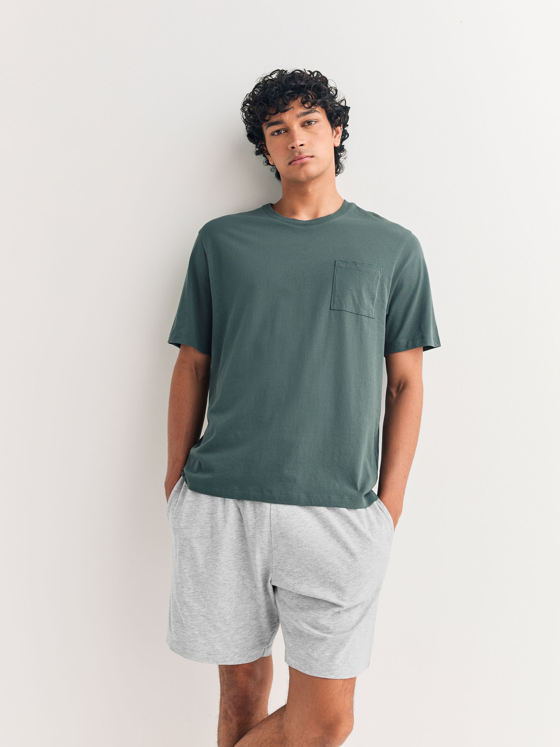 Blauw/Saliegroen/Roze - Set van 3 jersey pyjamashorts