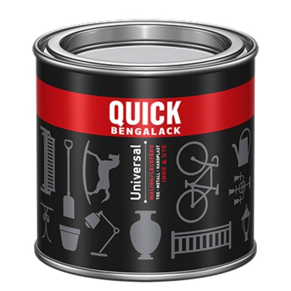MALING QUICK BENGALACK UNIVERSAL HVIT BLANK 0,25L