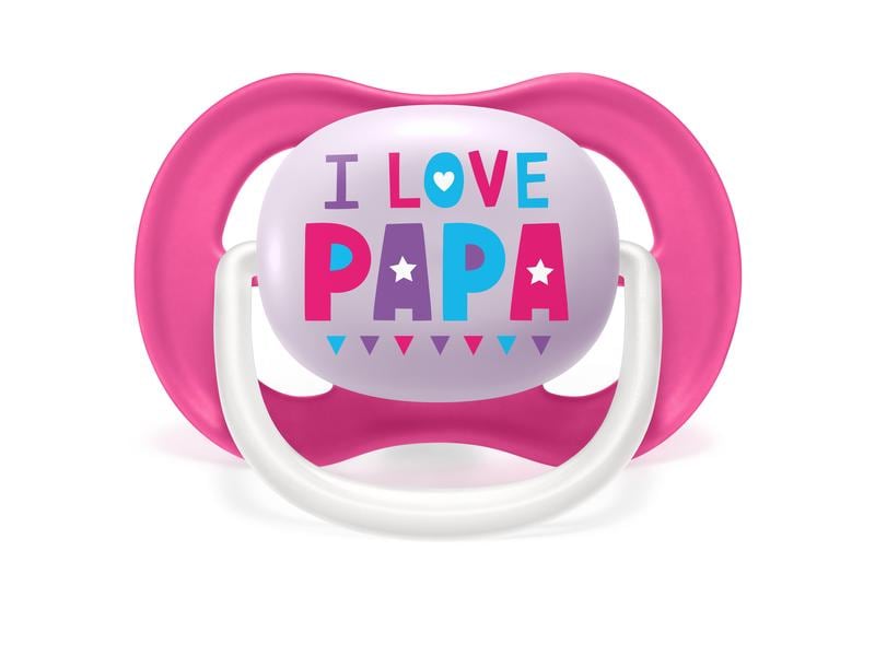 PHILIPS AVENT Nuggi Ultra Air Happy Papa & Balloon 6-18 Mt. Leichter und atmungsaktiver Schnuller
