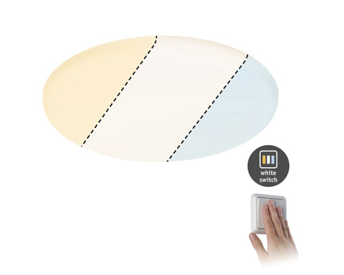 LED inbouwpaneel IP44 14W 1000 lm 3000 K - 6500 K Ø 18,5 cm Veluna WhiteSwitch satijn 230V