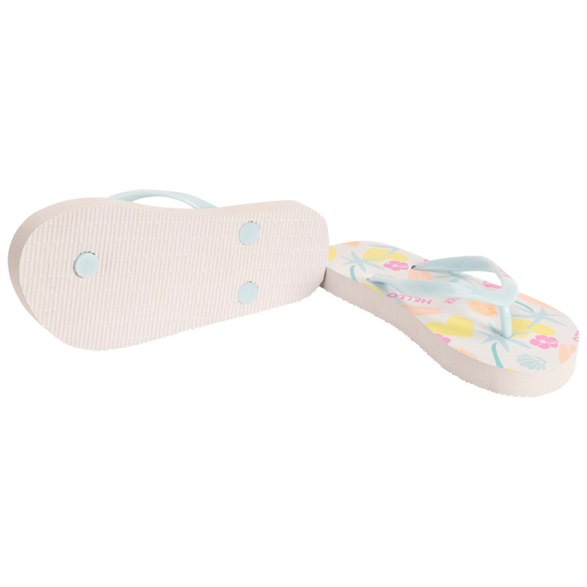 Tongs imprimé été et bride printée pour fille avec lanière selon l'âge