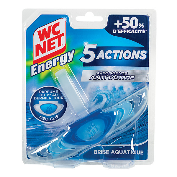 Bloc WC anti-tartre formule 5 actions WC Net Energy Ocean Fresh