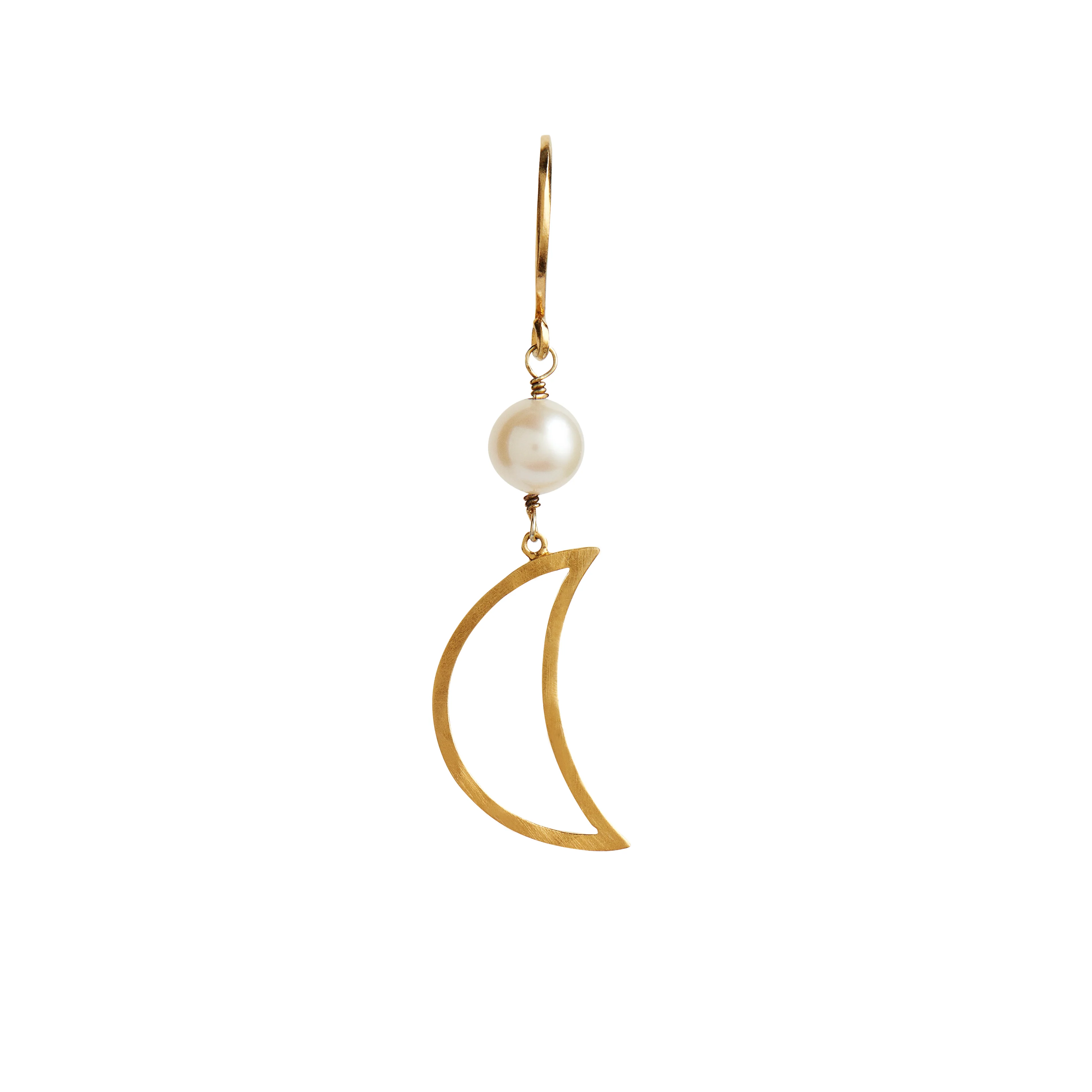 STINE A Jewelry  Bella moon ørering, forgyldt - 4,5 cm.
