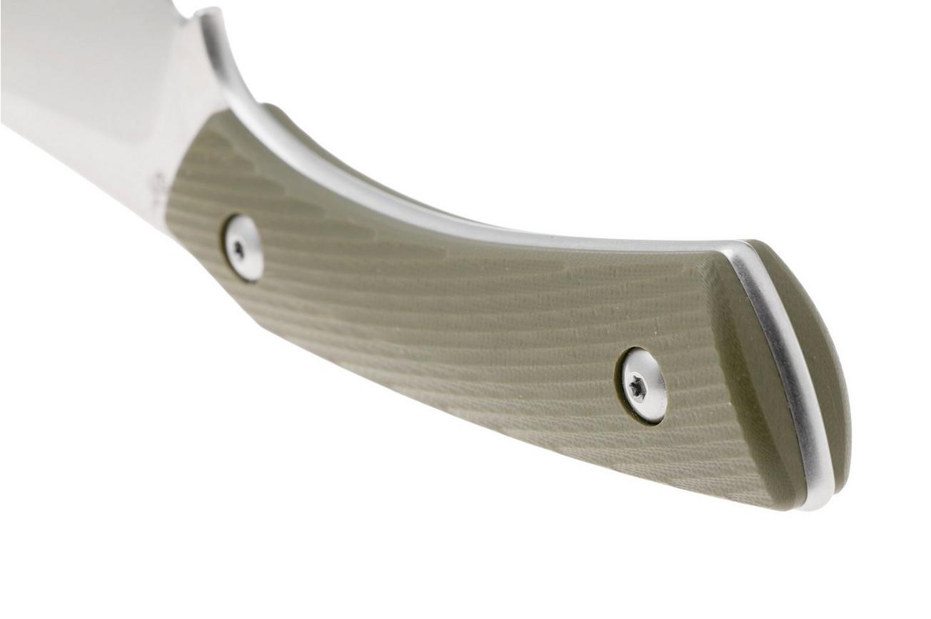 Bestech STEP BFK06B Stonewashed D2, Green G10, vaststaand mes