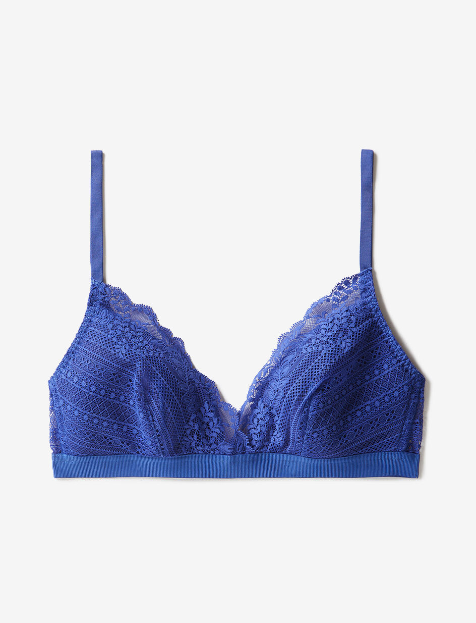 Soutien-gorge triangle sans armatures - bleu franc