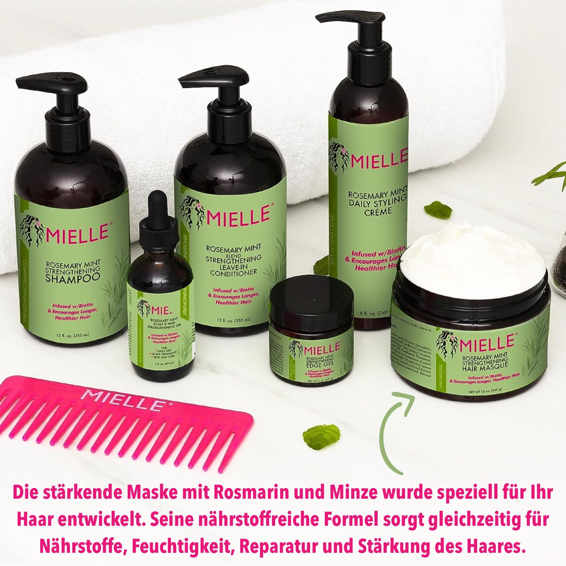 Mielle Organics Haarmaske Rosmarinöl Minze für Haarpflege