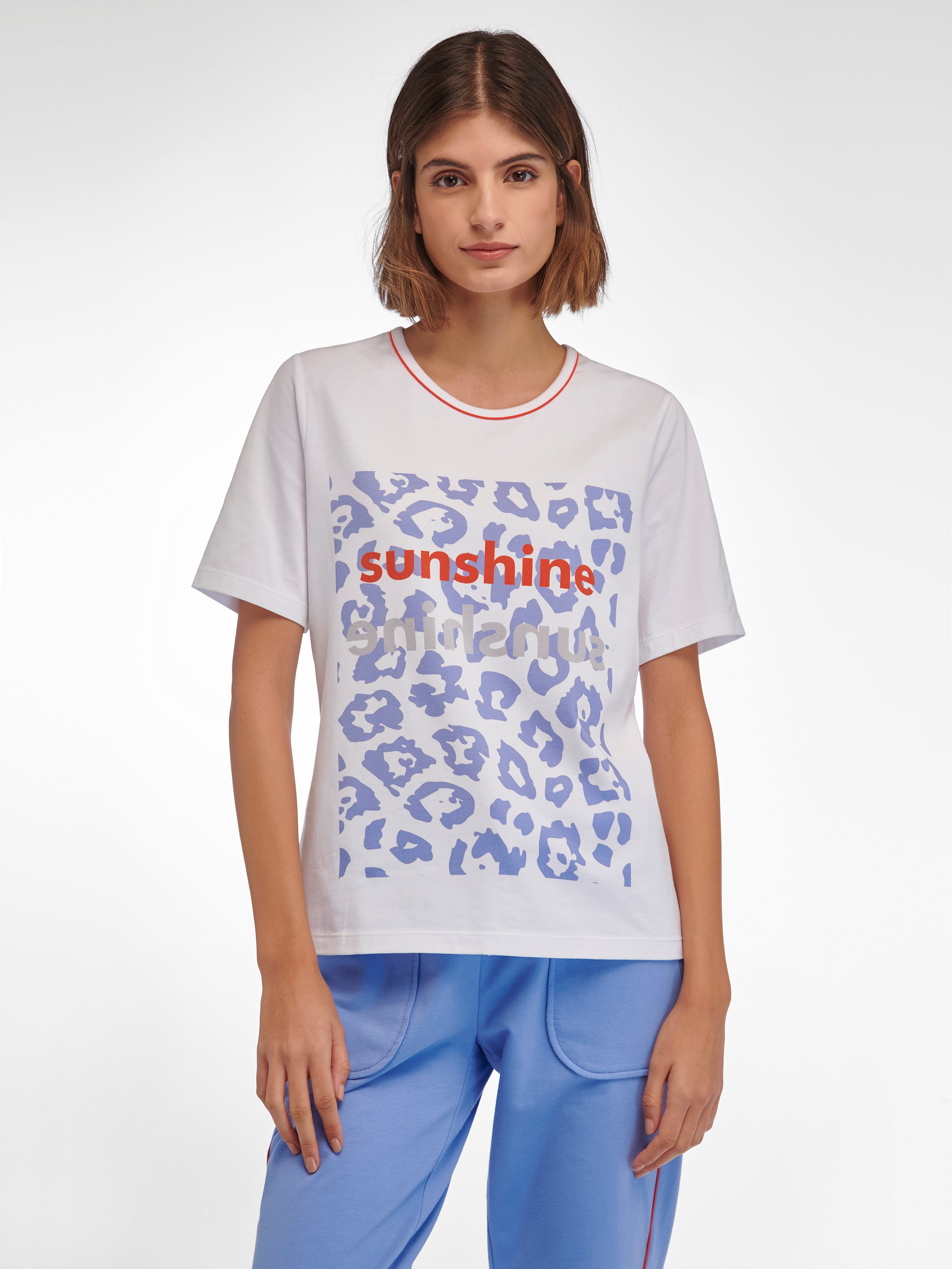 Rundhals-Shirt mit 1/2-Arm