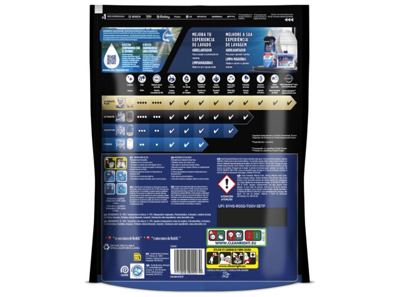 DETERGENTE LOIÇA MÁQUINA FINISH ULTIMATE REGULAR 50 PASTILHAS