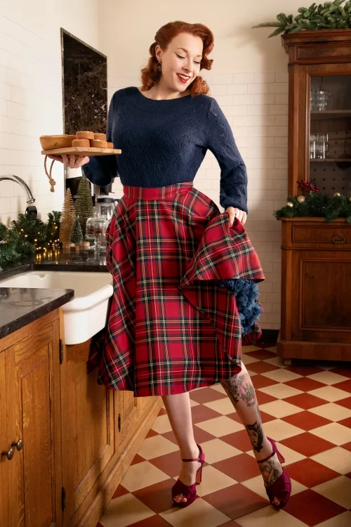 Banned Retro Party swing rok in rood