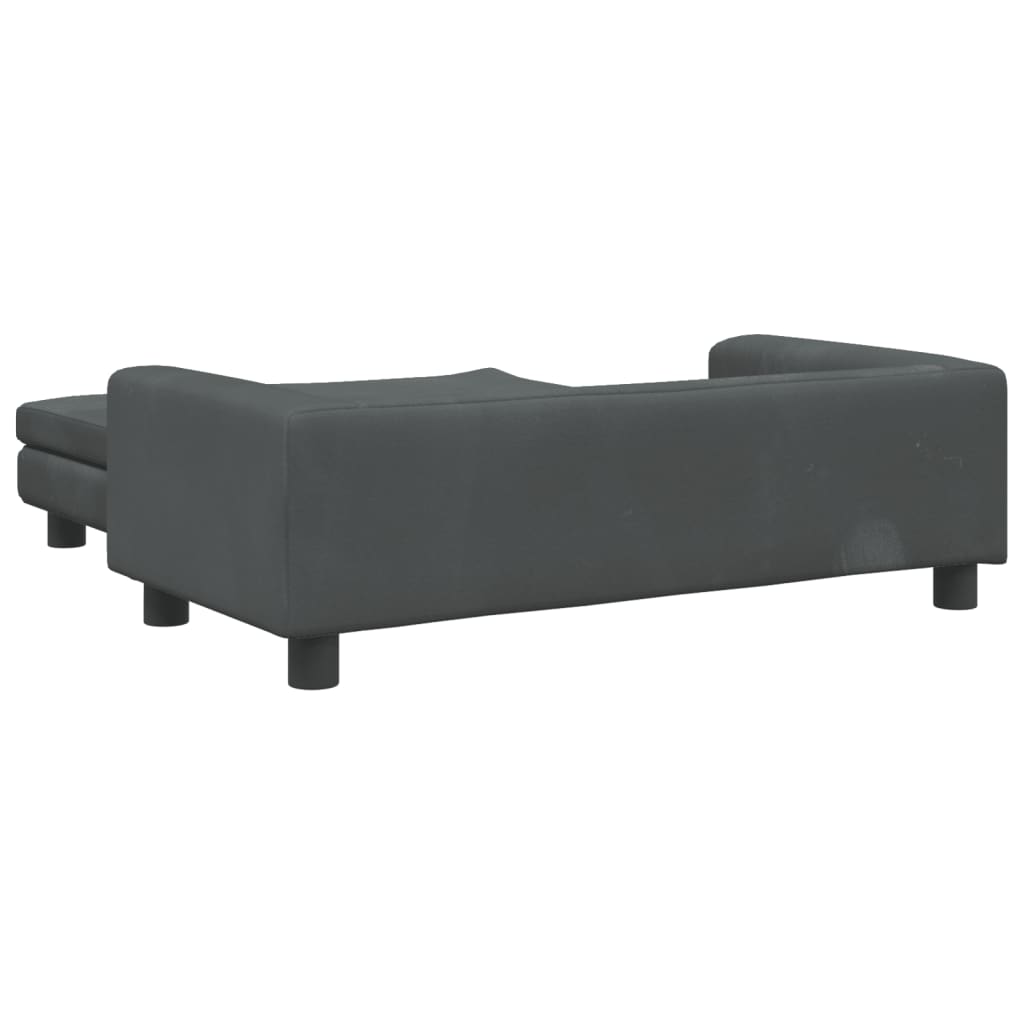 Cama para cães vidaXL com extensão, veludo cinza escuro, 100x50x30cm