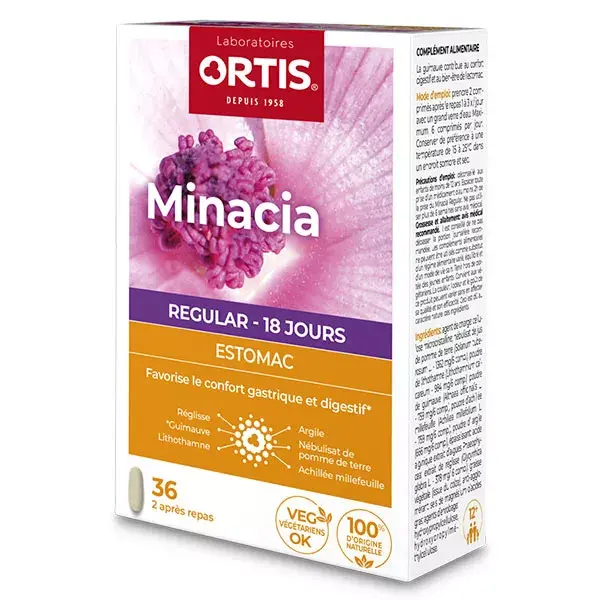 Ortis Digestão Minacia Estômago Regular 36 comprimidos