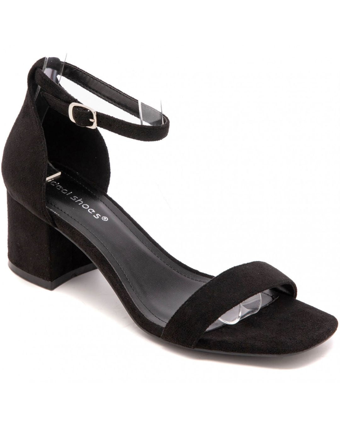 Sandale femme talon carré noir - Sofia