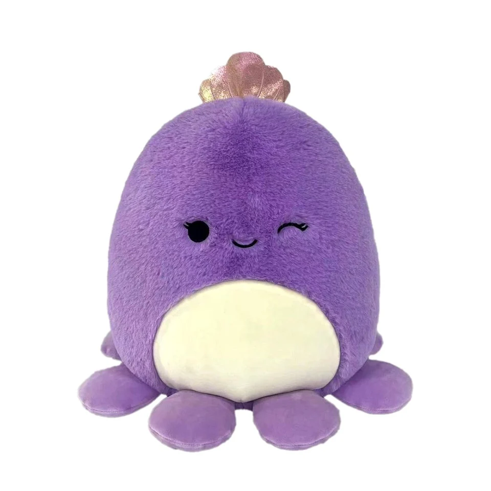 Squishmallows - 30 cm Bamse P20 Fuzz A Mallows - Violet Octopus