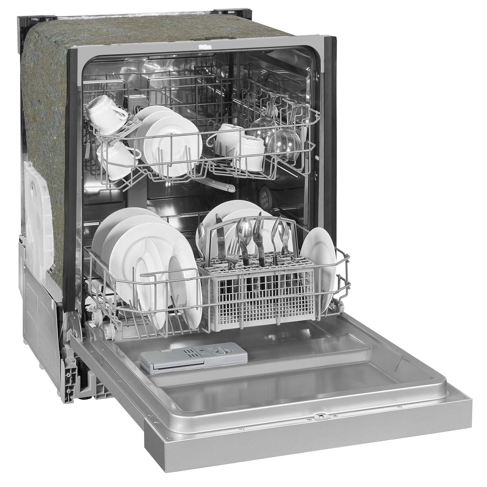 EXQUISIT Einbau-Geschirrspüler EGSP6012-EB-030E - silber - teilintegriert - 60 cm - E