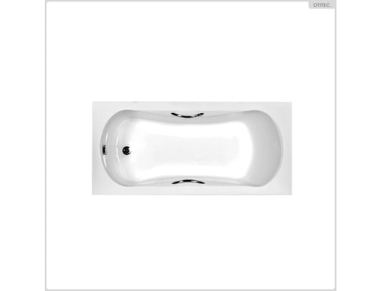 OTITEC - Baignoire rectangulaire - 170 x 70 cm - avec tablier noir ra...