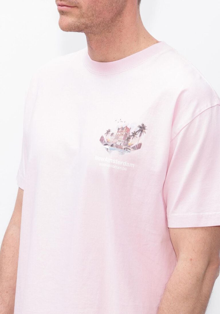 lichtroze new amsterdam surf association polo tropical tee