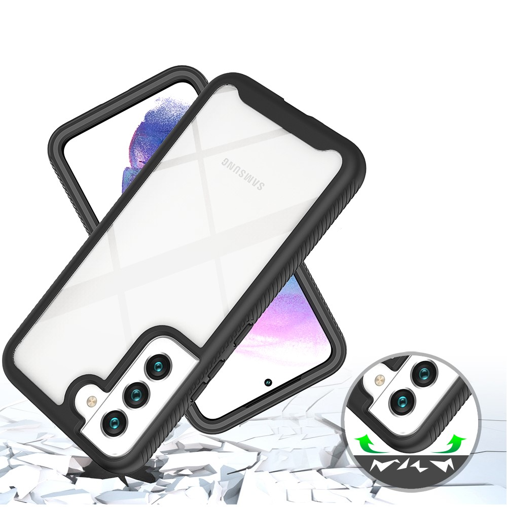 Samsung Galaxy S22 5G Hybrid 2in1 Hülle Shock Proof   Acryl Rückseite - Schwarz