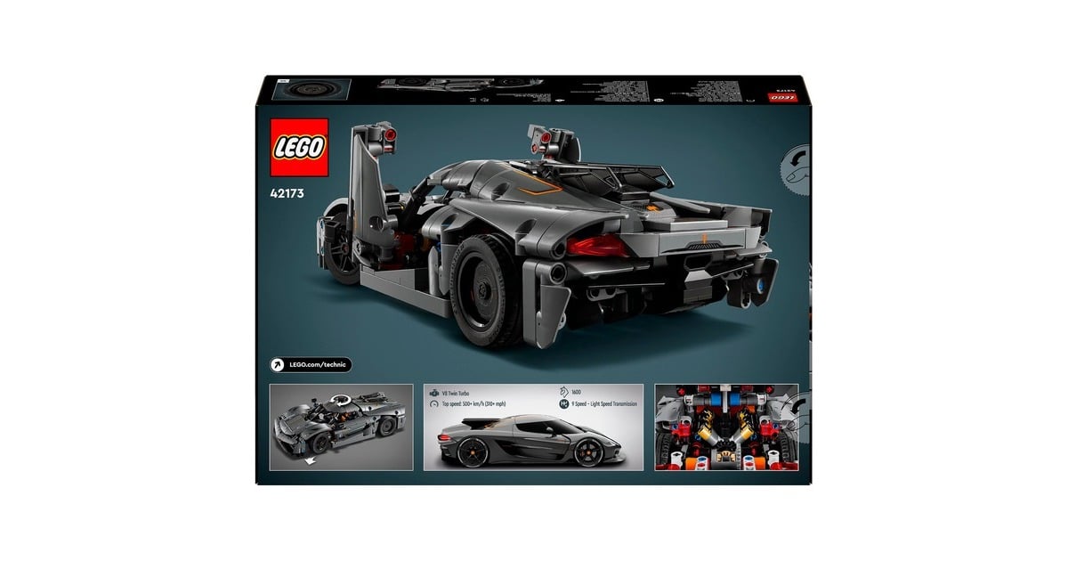 LEGOTechnic - Koenigsegg Jesko Absolut grijze hypercar Constructiespeelgoed  (42173)