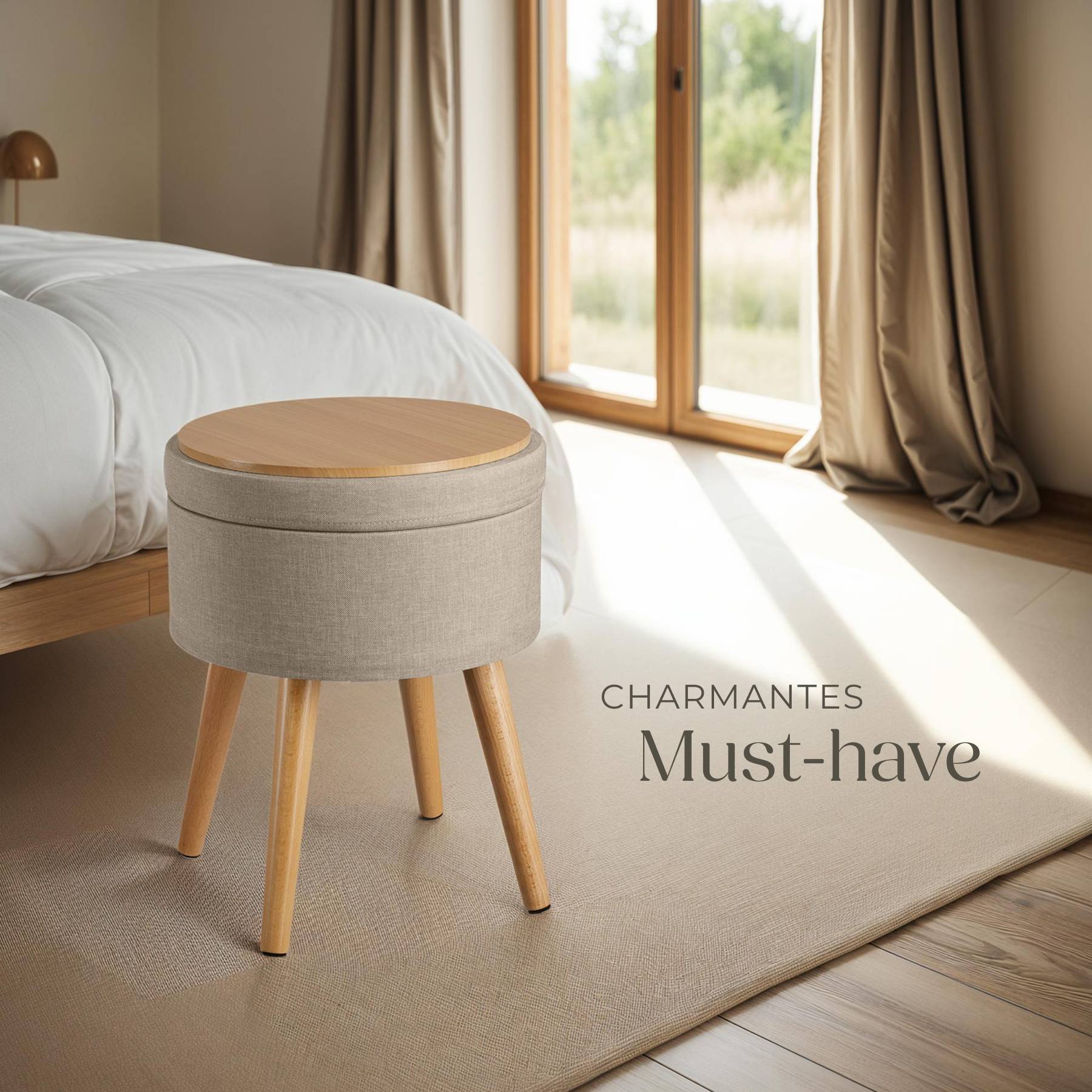 Sitzhocker mit Stauraum Yara