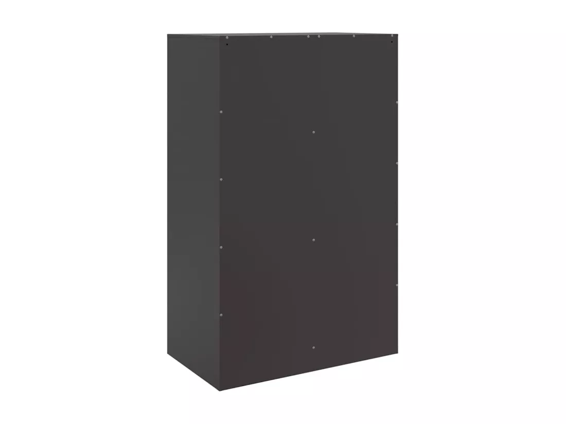 Buffet noir 67x39x107 cm acier