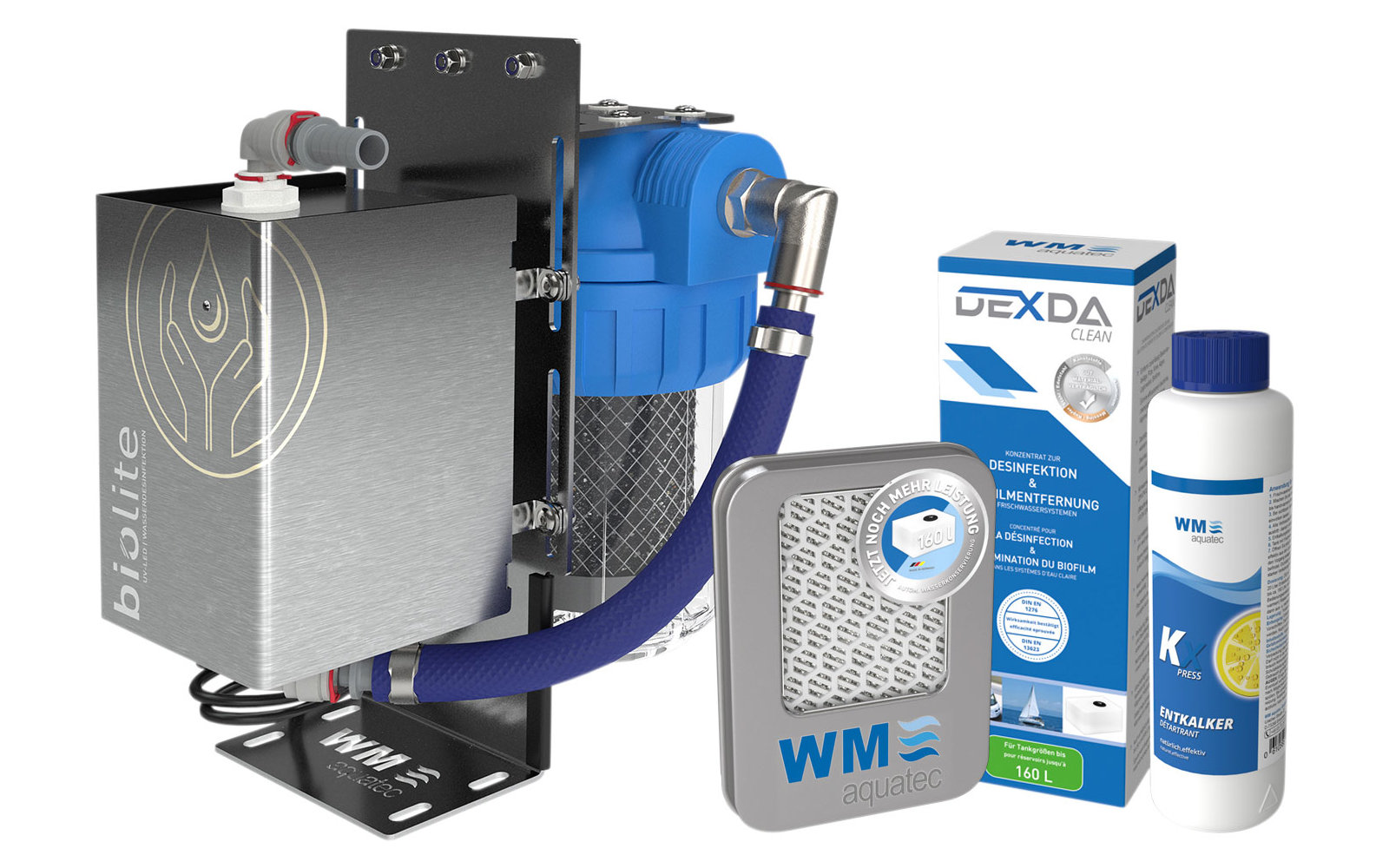 WM Aquatec Komplett-Lösung Wasserhygiene / Wasserversorgung Set 60 Liter inkl. Wasserdesinfektionseinheit
