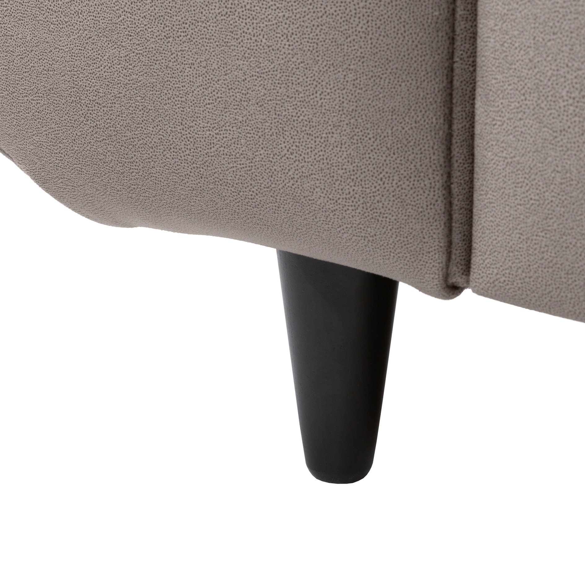 Ecksofa - grey - Velvet - Liegefunktion und Staukasten - Recamiere rechts