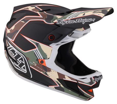 Casque Intégral Troy Lee Designs D4 Composite Mips Matrix Camo Vert