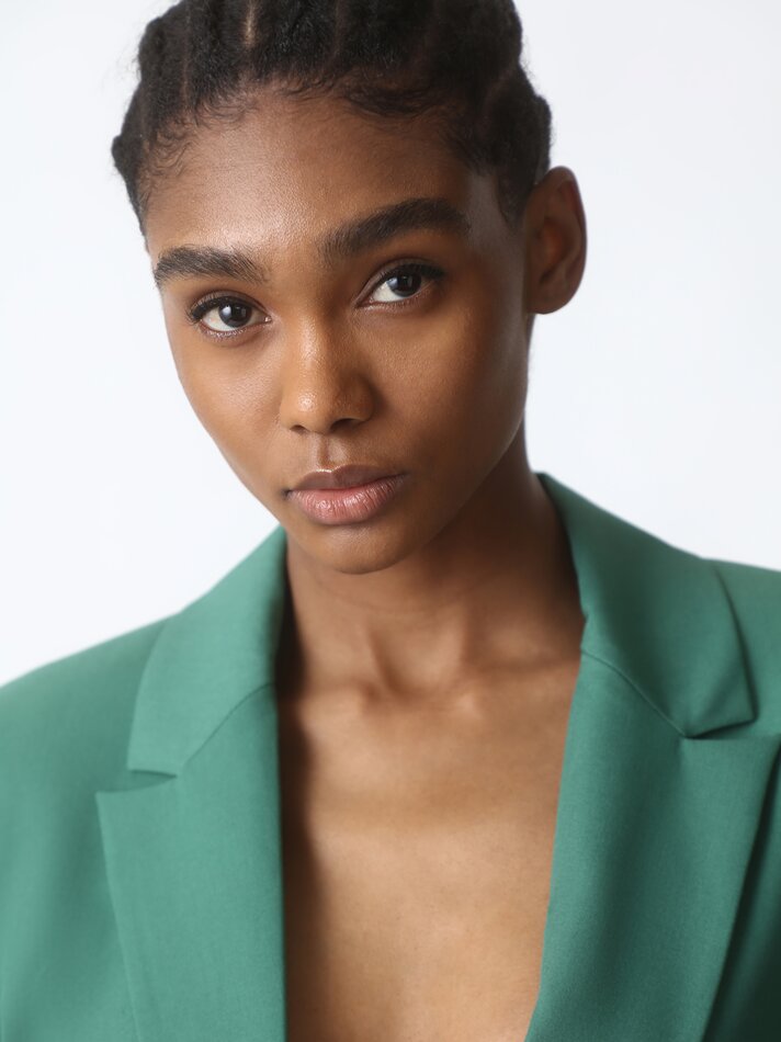 Blazer com gola de lapela - Verde