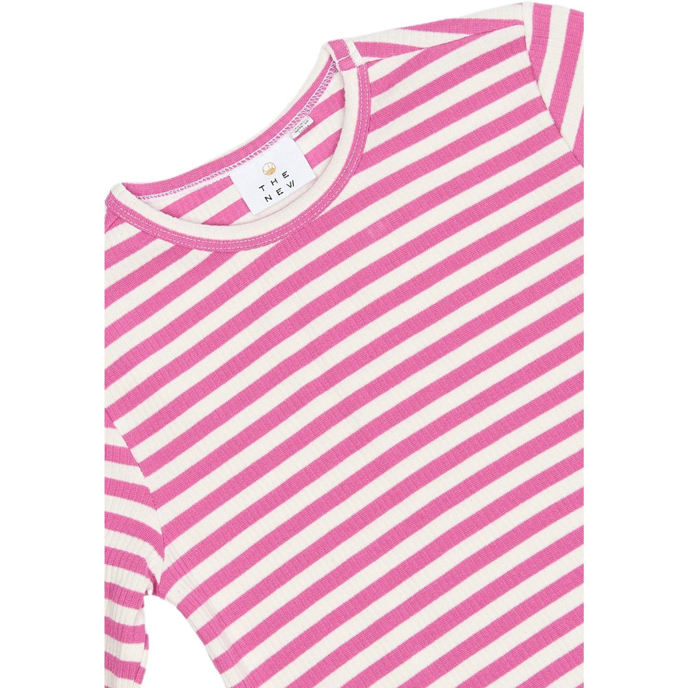 Køb The New Ibis Rose Striped TNMoore L_S Rib Tee