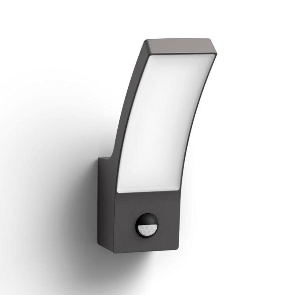 LED wandlamp Splay in antraciet 12W 1200lm IP44 met bewegingsmelder
