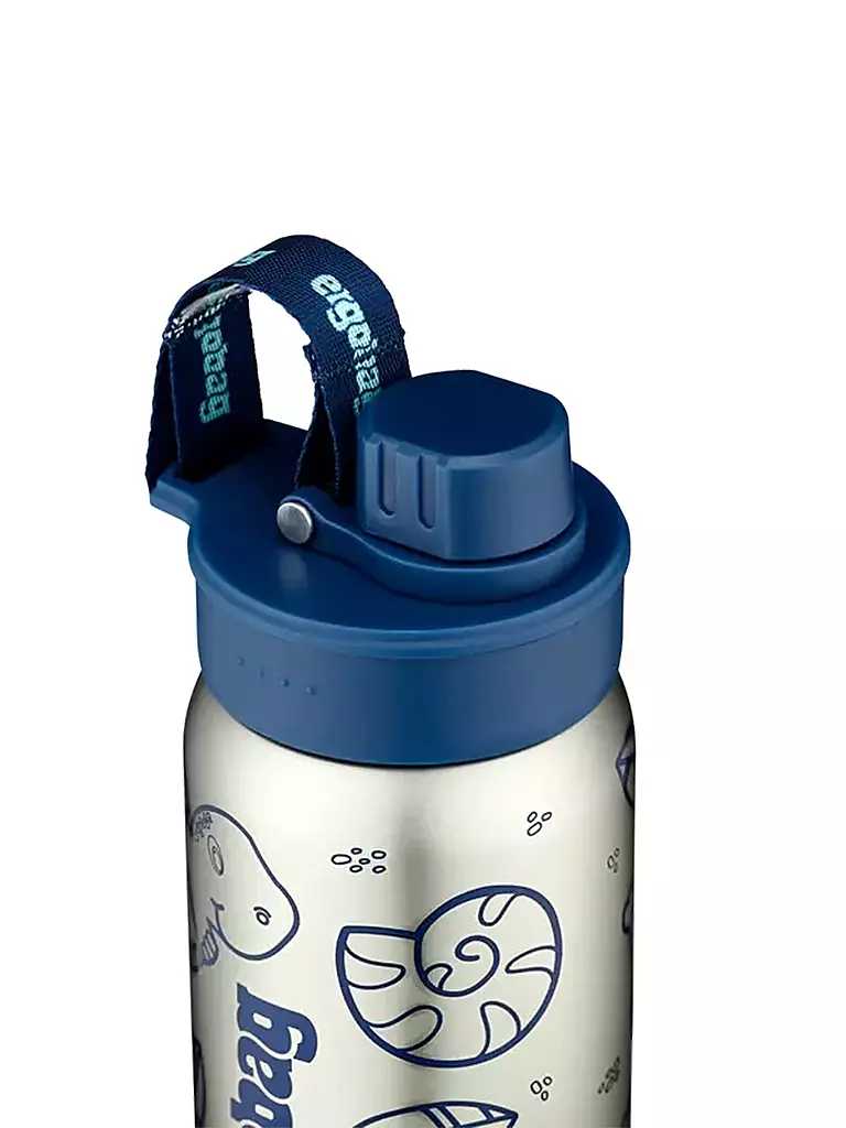 ERGOBAG Edelstahl Trinkflasche 0,5L Blau blau