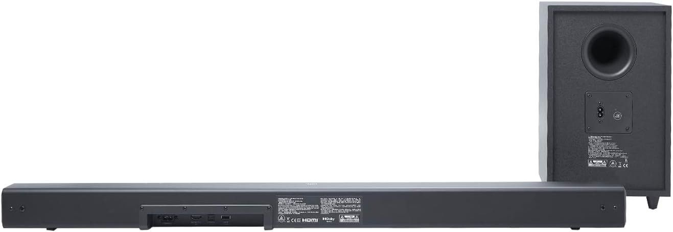 Cinema SB 550, Barre de son 3.1 canaux avec caisson de basses sans fil, connexion HDMI ARC, Dolby Audio, musique sans fil en streaming, Bluetooth intégré, design compact, 250 W, en noir