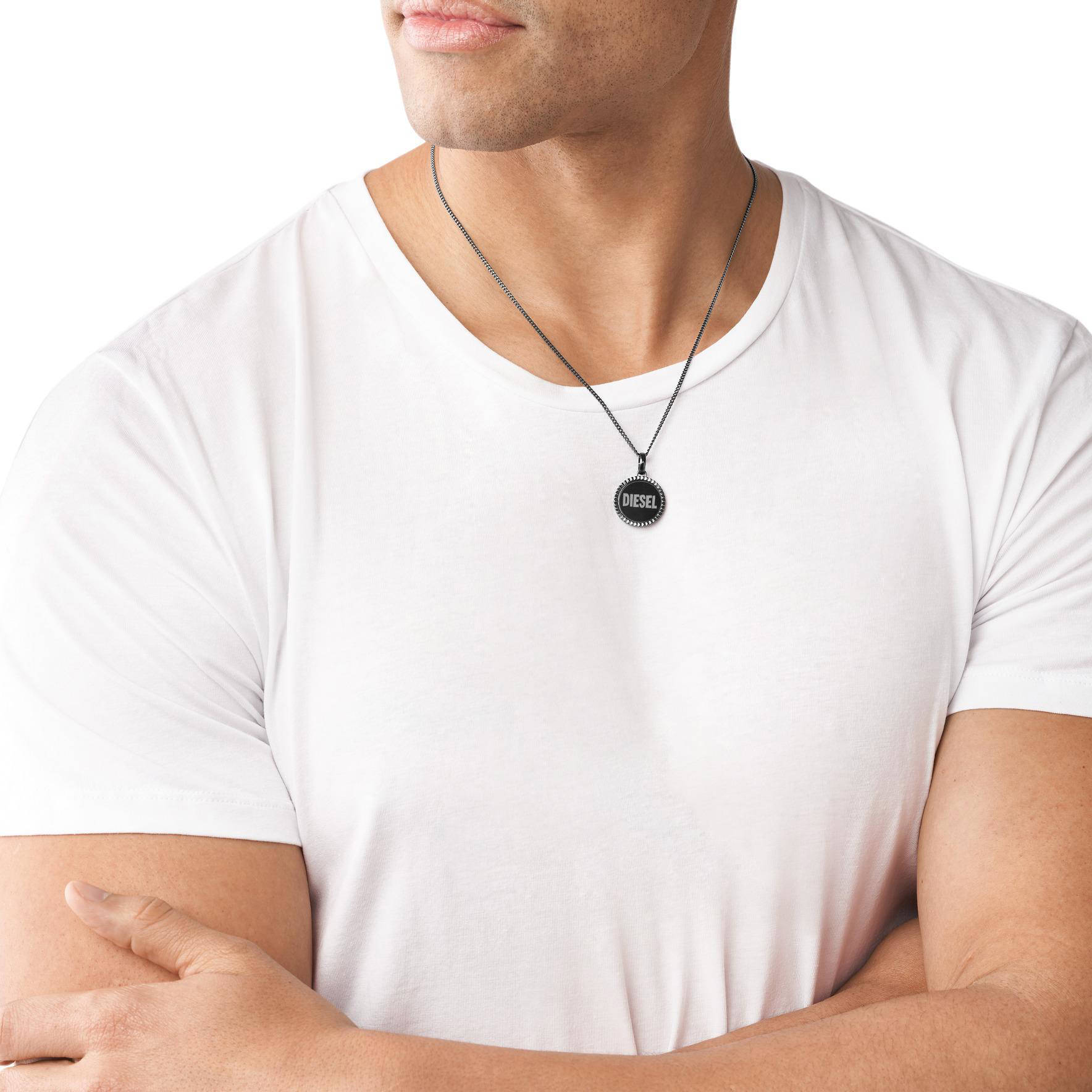 Diesel Collier DX1362060 Single Pendant staalgrijs