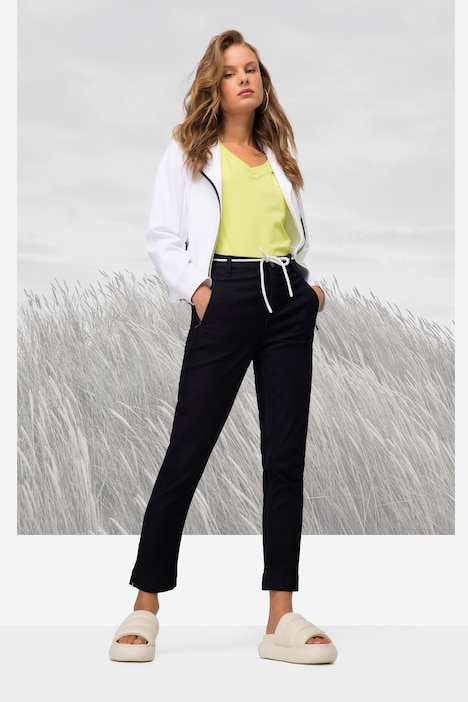 7/8-PushUp Jeans Julia, Wash-Effekte, Zipptaschen