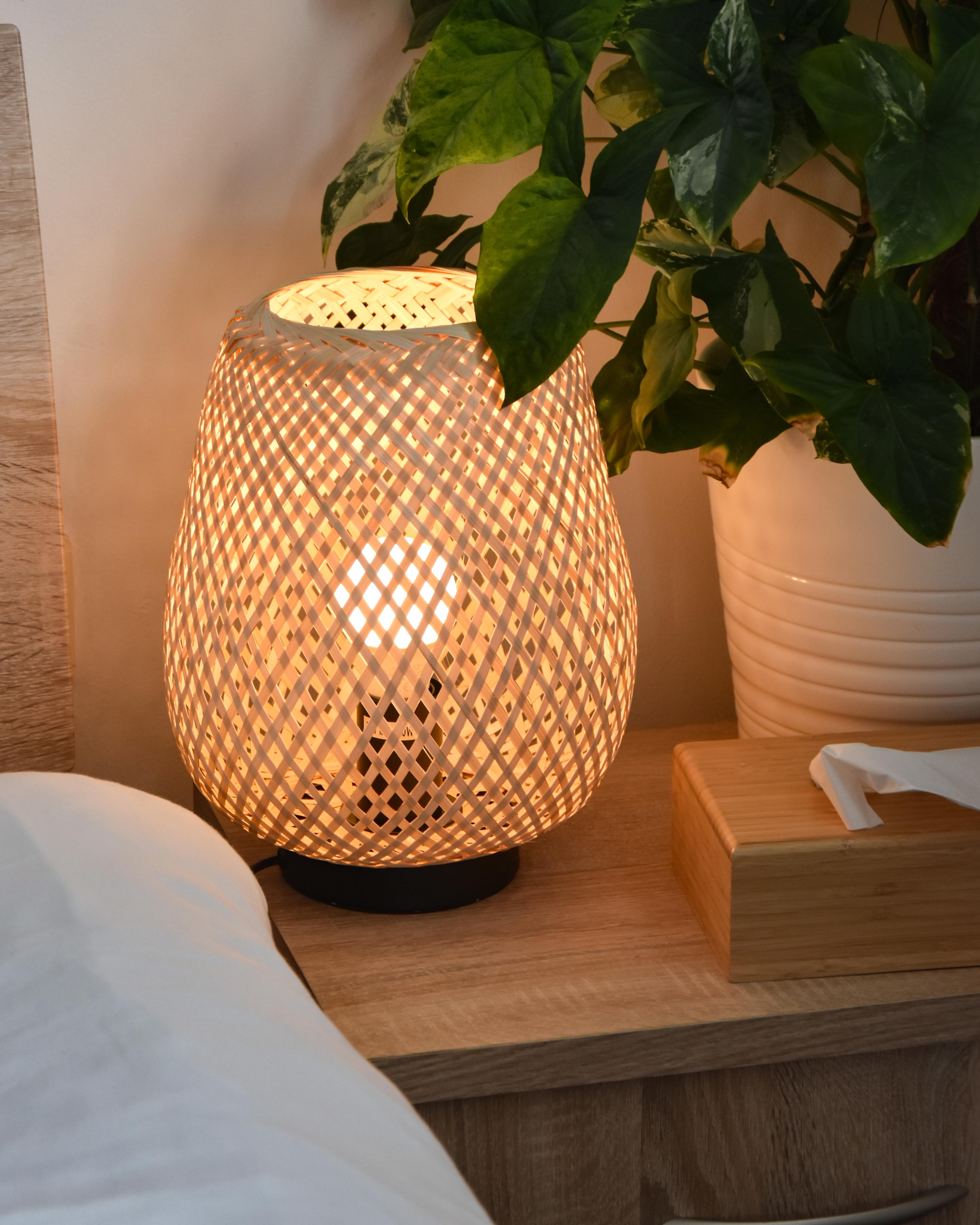 Tafellamp BOMU Bamboehout Lichtbruin