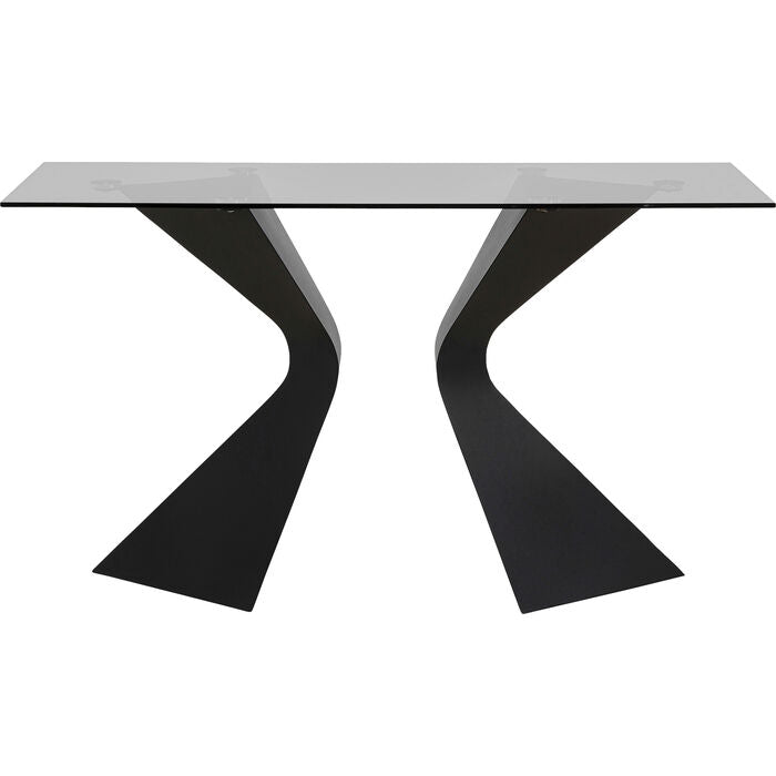 Kare Design Gloria Sidetable 140 Cm Zwart Glas