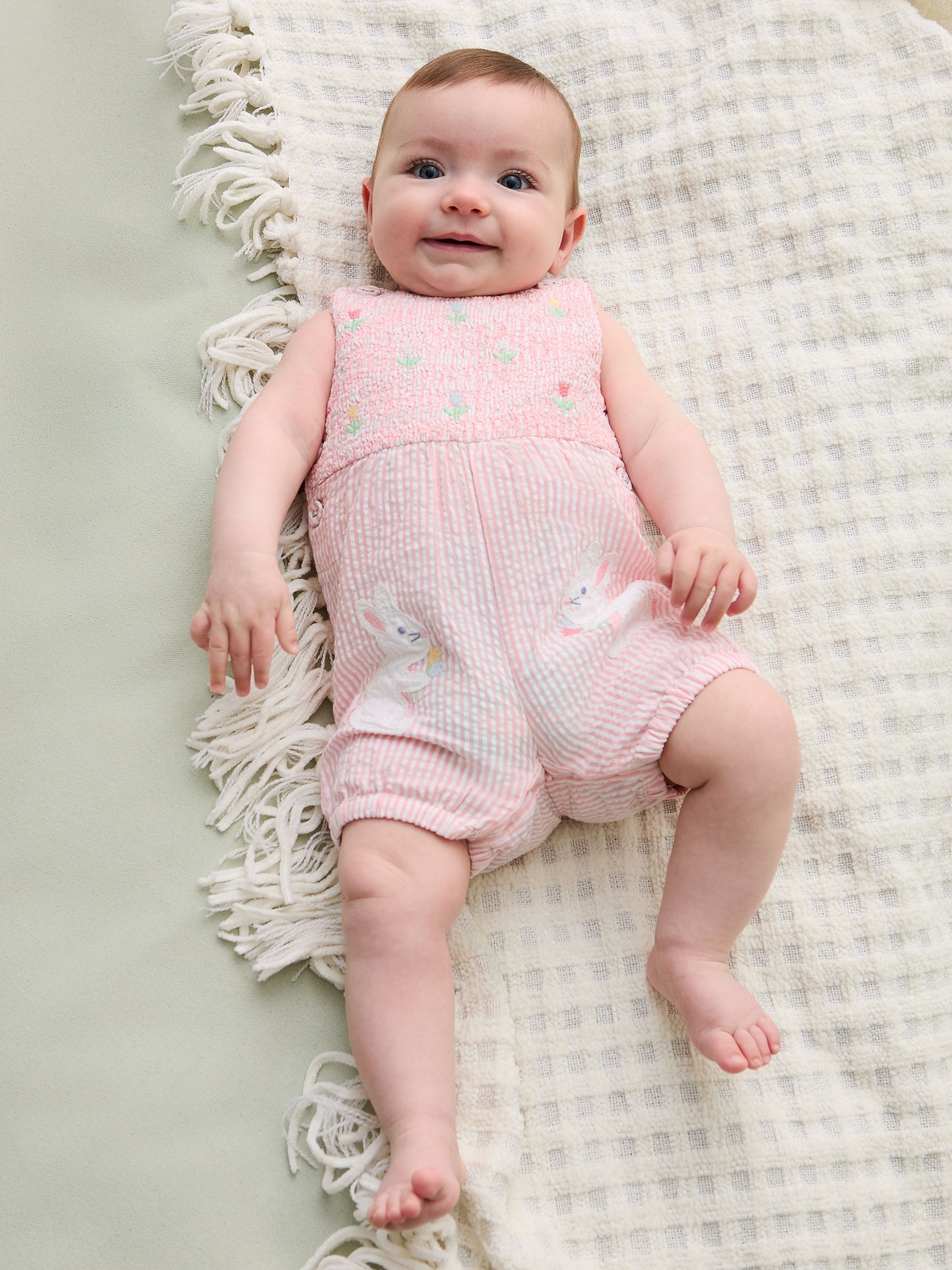 JoJo Maman Bébé Appliqué Pocket 100% Cotton Dungarees
