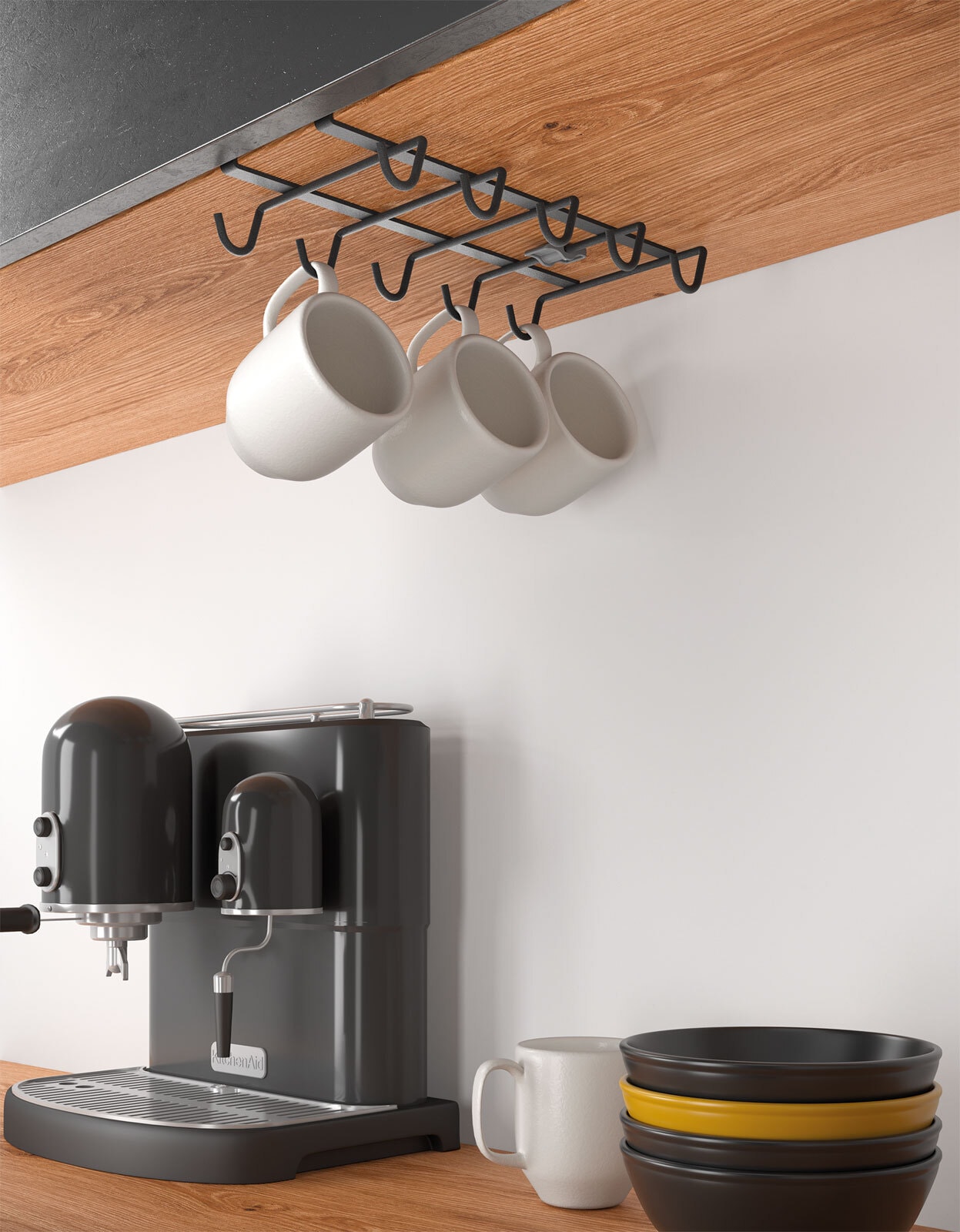 metaltex Tassenhalter MY MUG 2er Set schwarz