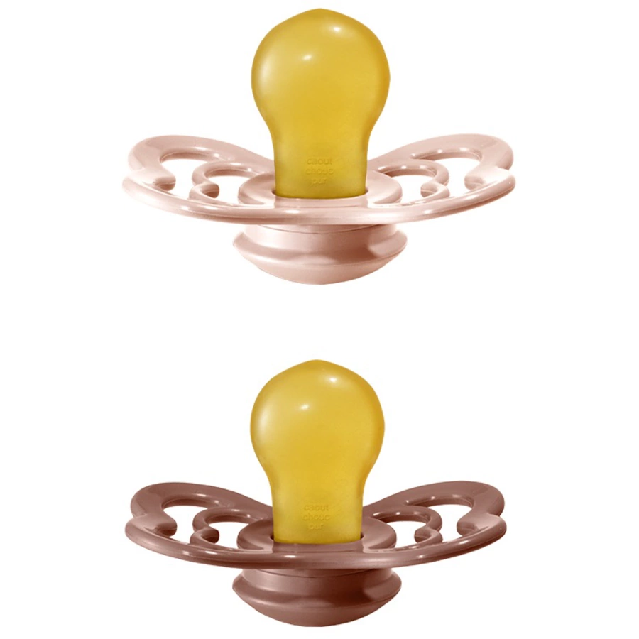BIBS® Schnuller Supreme Blush  Woodchuck Latex 0-6 Monate, 2 Stk.