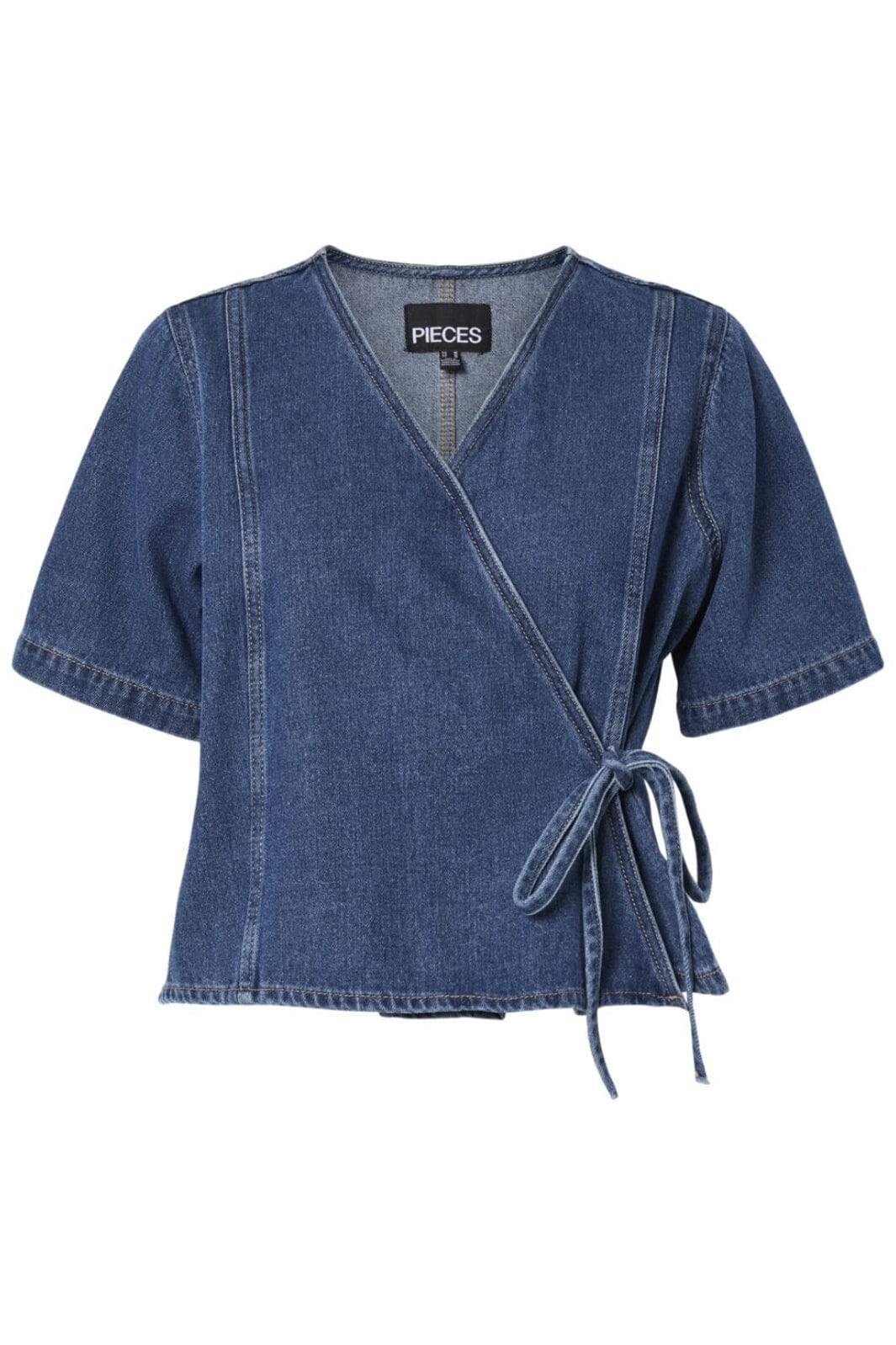 Pieces Pcfibbo Ss Denim Top Pwp
