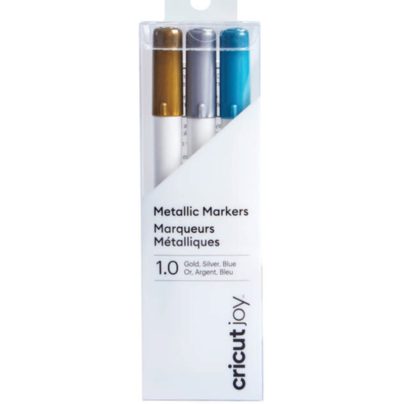 Cricut Lackmarker Joy, 3 Stück, gold/silber/blau