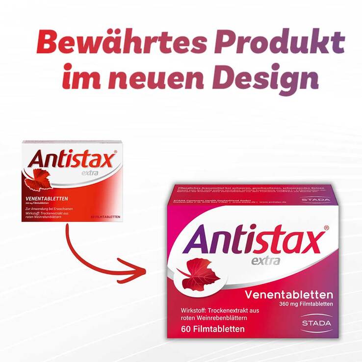 Antistax extra Venentabletten bei Krampfadern, 60 St