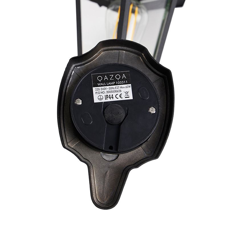 Klassieke buiten wandlamp zwart IP44 - Havana Up
