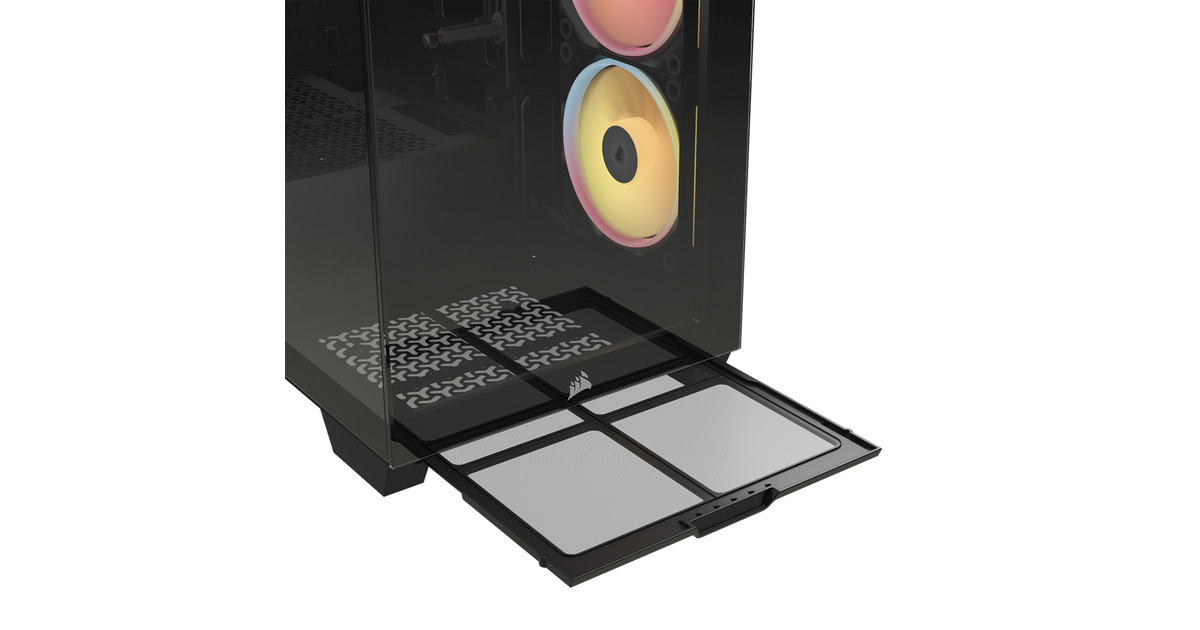 Corsair3500X LX-R RGB iCUE LINK midi tower behuizing  (Zwart | 2x USB-A | 1x USB-C | Tempered Glass)