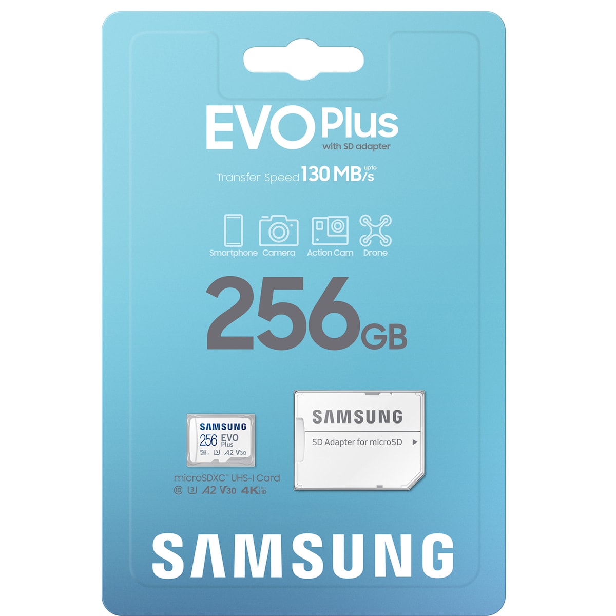 Samsung EVO Plus micro SD minnekort (256GB)