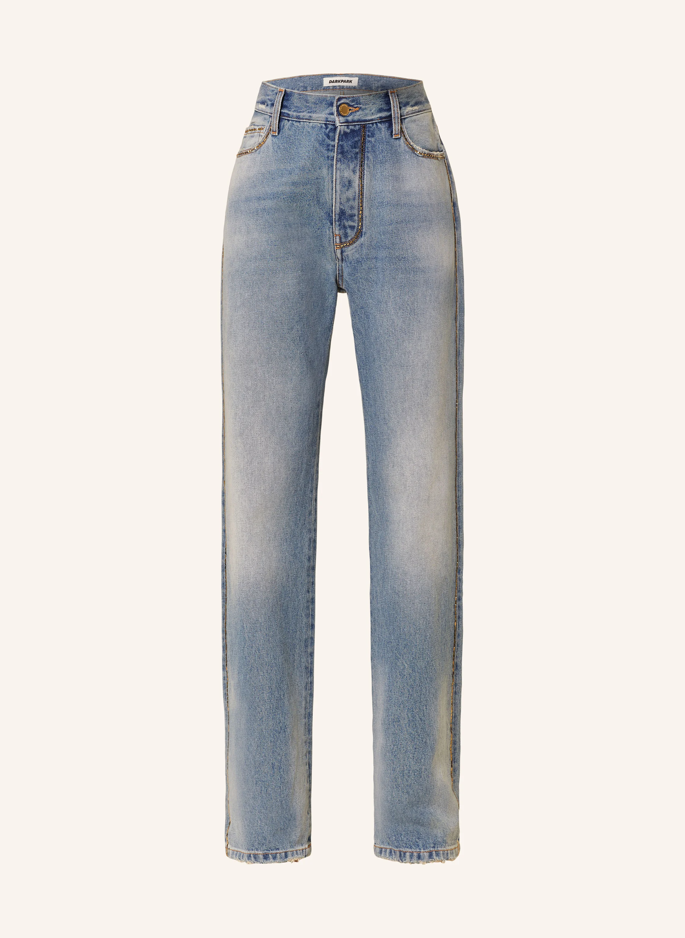 DARKPARK Straight Jeans NAOMI mit Schmucksteinen