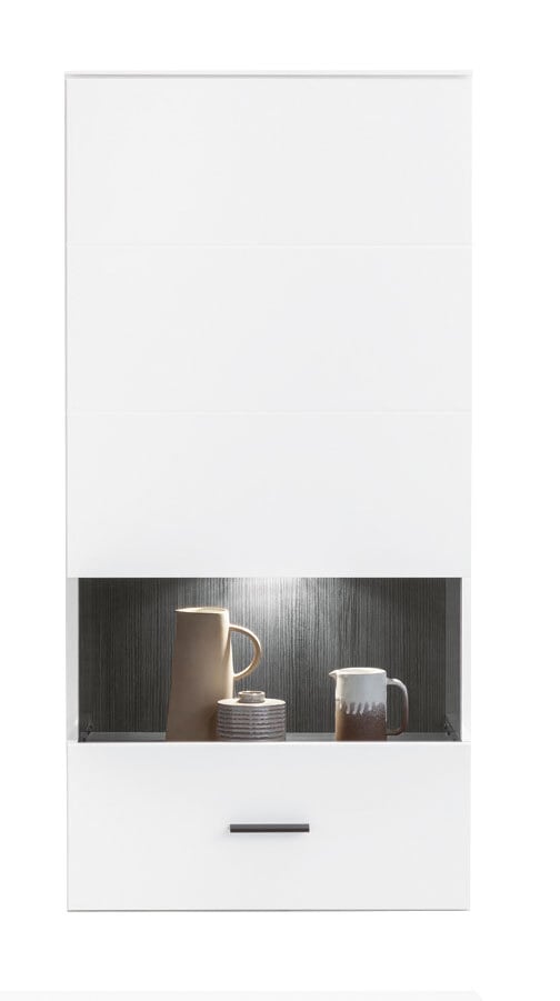 LIV´IN Wandvitrine MENDOZA weiß /anthrazit
