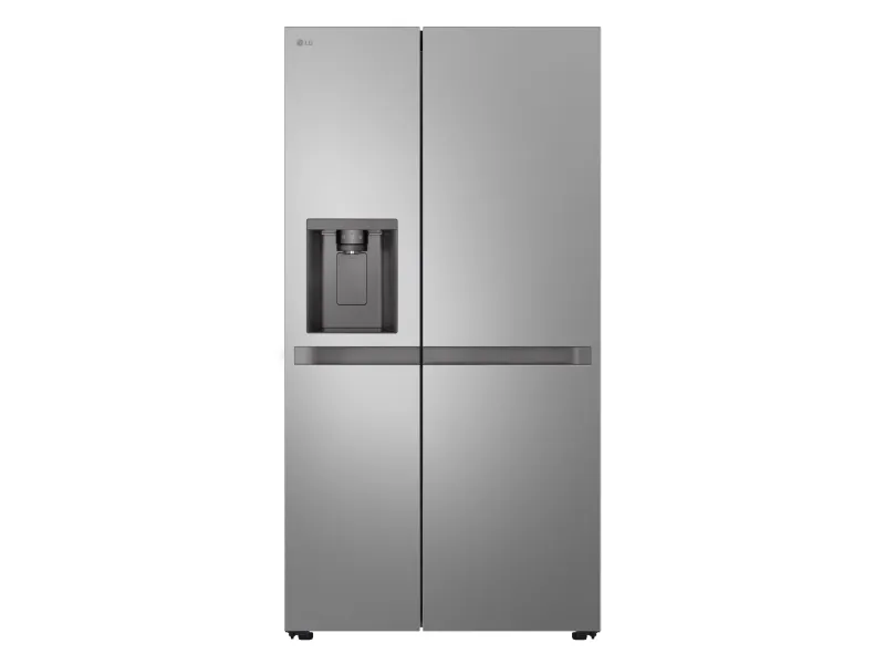 LG GSLC41PYPE - Køleskab/fryser - side-by-side med vanddispenser, isdispenser - bredde: 91.3 cm - dybde: 73.5 cm - højde: 179 cm - 641 liter - Klasse E - prime-sølv