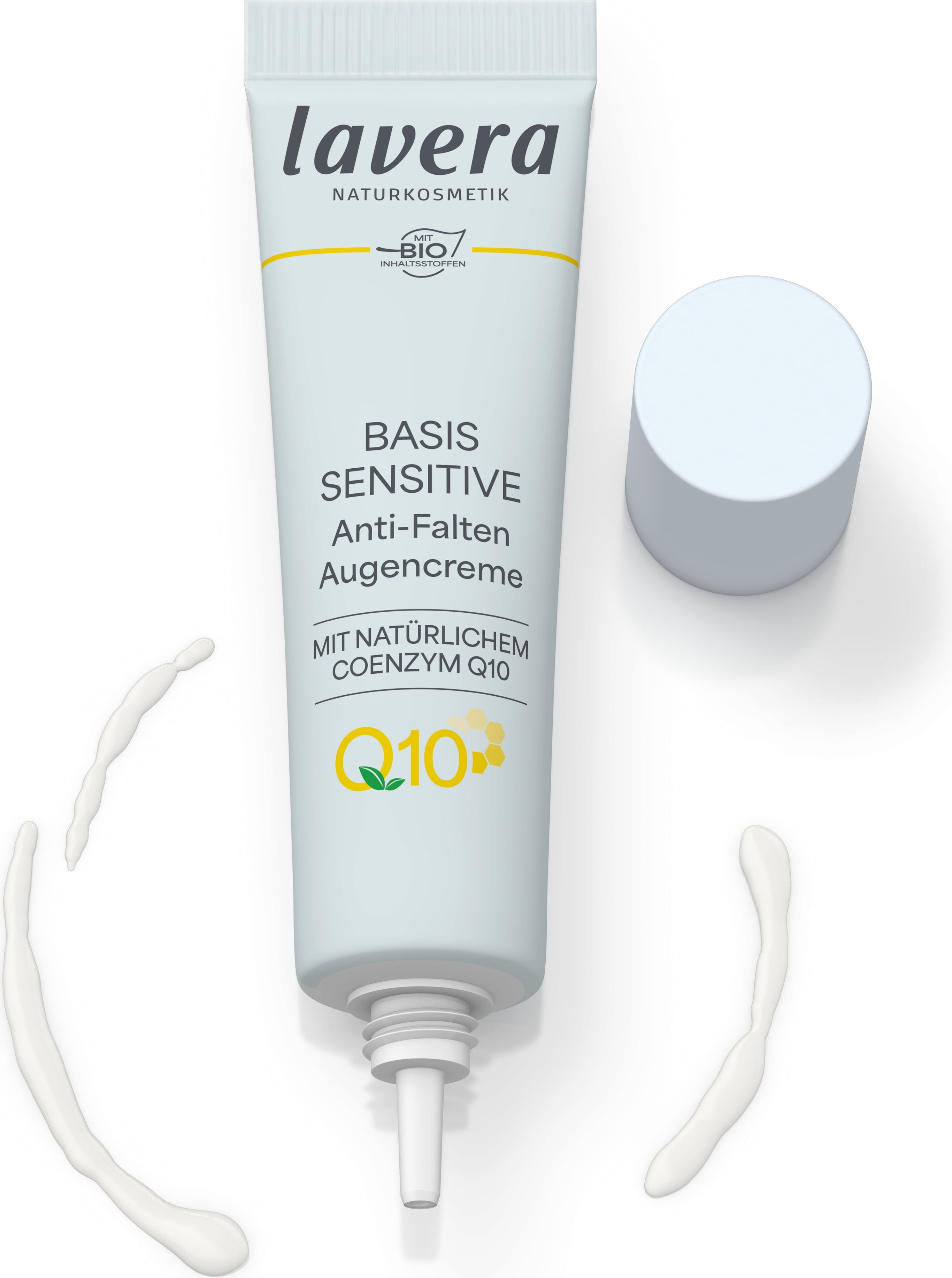 lavera  Basis Sensitiv Anti-Falten Augencreme Q10, 15 ml