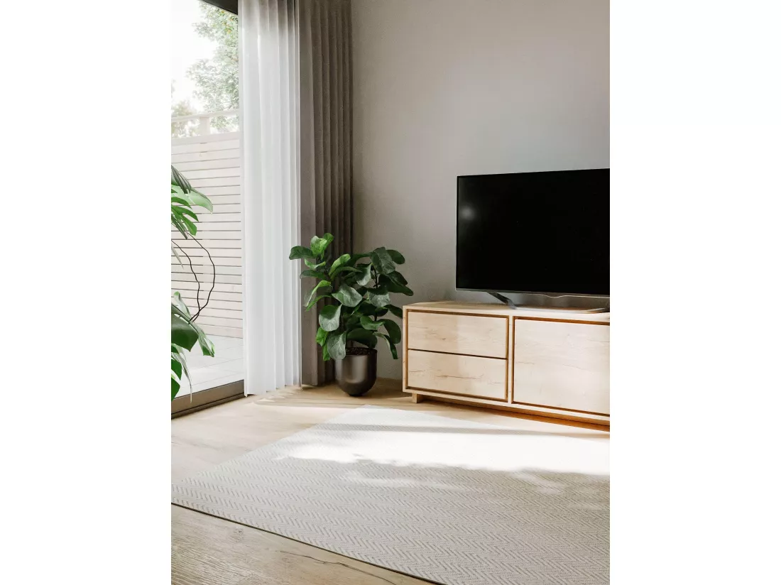 Tapis d'extérieur & intérieur Kaleo Crème/Gris 120x170 cm